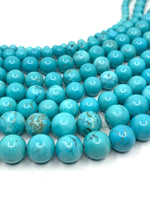8mm blue turquoise beads