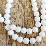 8mm White Tridacna Bead | Fashion Jewellery Outlet | Fashion Jewellery Outlet