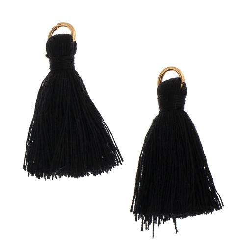 Poly Cotton Tassel, Black Thread Tassel | Fashion Jewellery Outlet | Fashion Jewellery Outlet