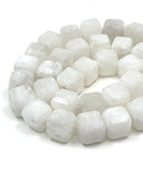 Moonstone Gemstone Cube Beads