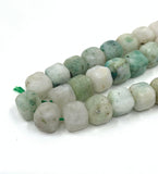 Kiwi Jasper Cube Gemstone Beads
