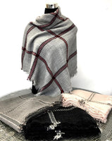 Blanket Scarf, Square Scarf, Winter Scarf | Fashion Jewellery Outlet | Fashion Jewellery Outlet