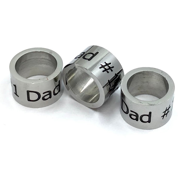 #1 Dad Stainless Steel Ring | Fashion Jewellery Outlet | Fashion Jewellery Outlet