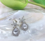 Silver Bridal Cubic Zirconia Earrings | Fashion Jewellery Outlet | Fashion Jewellery Outlet