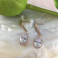 Bridal Cubic Zirconia Teardrop Earrings | Fashion Jewellery Outlet | Fashion Jewellery Outlet