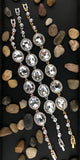 Crystal Almond Shape Gold Bridal Bracelet | Fashion Jewellery Outlet | Fashion Jewellery Outlet