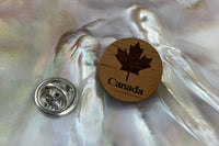 Canada Canadian Maple Leaf Wood Tag | Fashion Jewellery Outlet | Fashion Jewellery Outlet