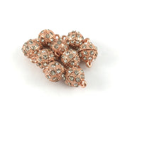 14mm CZ Magnet Jewelry Lock 2 Sets, Rose Gold | Fashion Jewellery Outlet | Fashion Jewellery Outlet