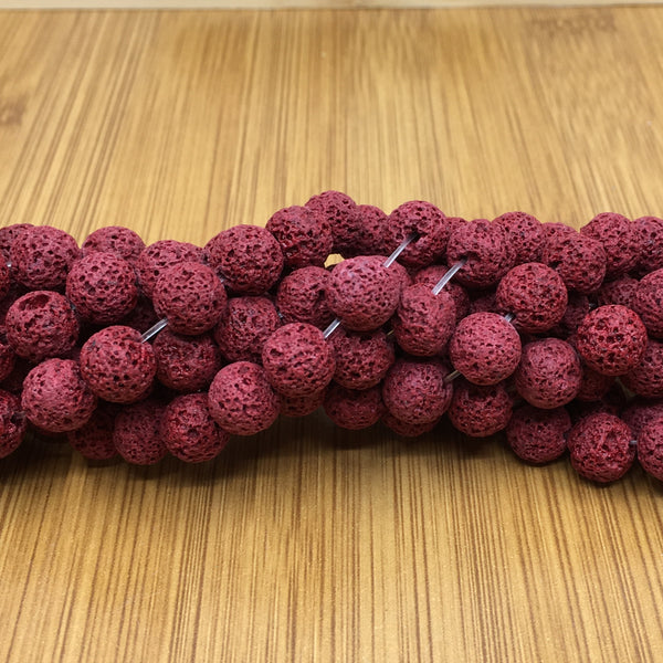 10mm Burgundy Lava Bead | Fashion Jewellery Outlet | Fashion Jewellery Outlet