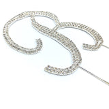 Silver Rhinestone Stud Cake Topper Letters | Fashion Jewellery Outlet | Fashion Jewellery Outlet
