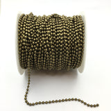 3mm Alloy Olive Green ball chain | Fashion Jewellery Outlet | Fashion Jewellery Outlet