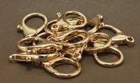 8 Gold Plated Large Lobster Clasps | Fashion Jewellery Outlet | Fashion Jewellery Outlet