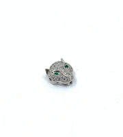 Silver panther head beads