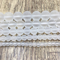 4mm Frosted Clear Quartz Bead | Fashion Jewellery Outlet | Fashion Jewellery Outlet