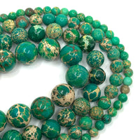 8mm Imperial Sediment Green Bead | Fashion Jewellery Outlet | Fashion Jewellery Outlet
