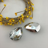 Glass Argentia Silver Teardrop Pendant | Fashion Jewellery Outlet | Fashion Jewellery Outlet