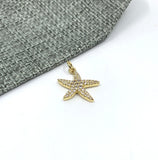 Cute cz pave starfish pendant