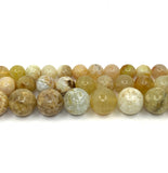 Yellow Opal Round beads for jewelry making