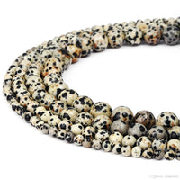 6mm Dalmatian Beads Dalmatian Jasper Beads | Fashion Jewellery Outlet | Fashion Jewellery Outlet