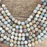 4mm Frosted Amazonite Bead | Fashion Jewellery Outlet | Fashion Jewellery Outlet
