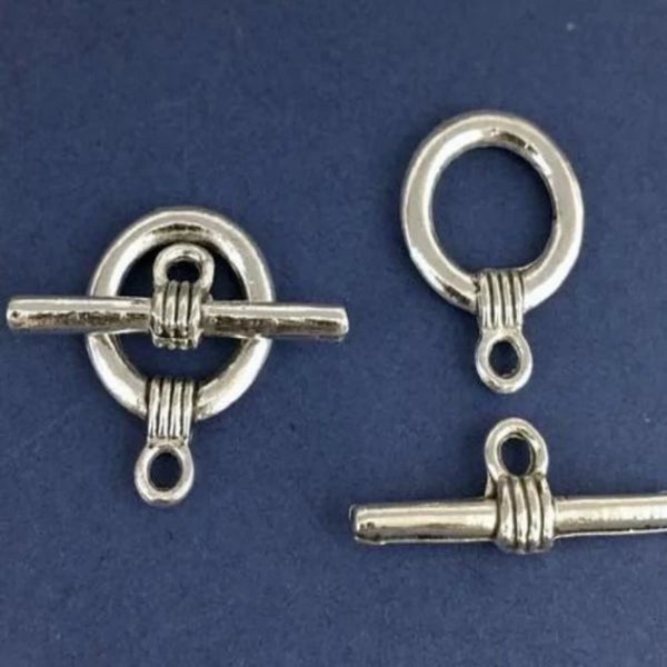 8 Sets of Antique Silver Jewelry Toggle | Fashion Jewellery Outlet | Fashion Jewellery Outlet
