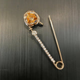 Gold Plated Rose Brooch | Fashion Jewellery Outlet | Fashion Jewellery Outlet