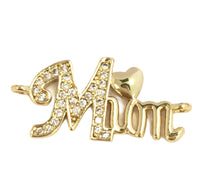 18k Gold Plated Brass letter MUM Connector | Fashion Jewellery Outlet | Fashion Jewellery Outlet