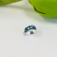 Rondelle Beads with blue rhinestones | Fashion Jewellery Outlet | Fashion Jewellery Outlet