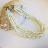 Glass Pearl Twisted Choker Necklace | Fashion Jewellery Outet | Fashion Jewellery Outlet