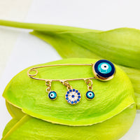 Evil Eye Pin with CZ Round Eye | Fashion Jewellery Outlet | Fashion Jewellery Outlet