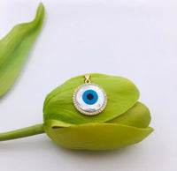 Evil Eye Pendant, Gold Evil Eye CZ Pendant  | Fashion Jewellery Outlet