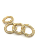 18k Gold Plated Spring Lock, Round | Fashion Jewellery Outlet | Fashion Jewellery Outlet