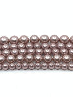 Mauve Pink Shell Pearls, 6mm, 8mm, 10mm Sizes | Fashion Jewellery Outlet