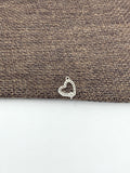 925 Sterling silver heart charm, 1pc | Fashion Jewellery Outlet | Fashion Jewellery Outlet