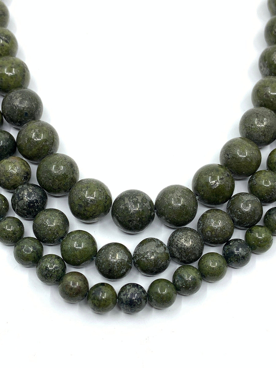 Forest green wood beads Fashion Jewellery Outlet