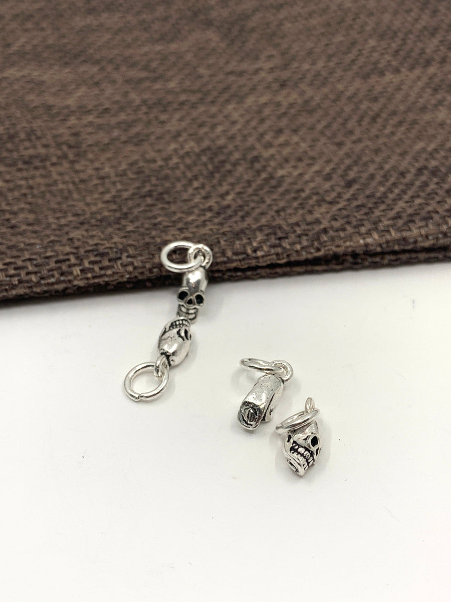 Tiny Skull Charms, 925 Sterling Silver Fashion Jewellery Outlet
