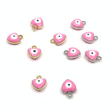 Heart Shape Pink Evil Eye Charm | Fashion Jewellery Outlet | Fashion Jewellery Outlet
