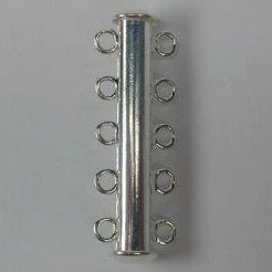 Sterling Silver 5 Strand Magnetic Clasp | Fashion Jewellery Outlet | Fashion Jewellery Outlet