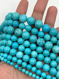 8mm blue turquoise beads