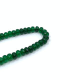 Emerald green jade beads