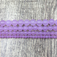 Semi-precious light lavender jade beads
