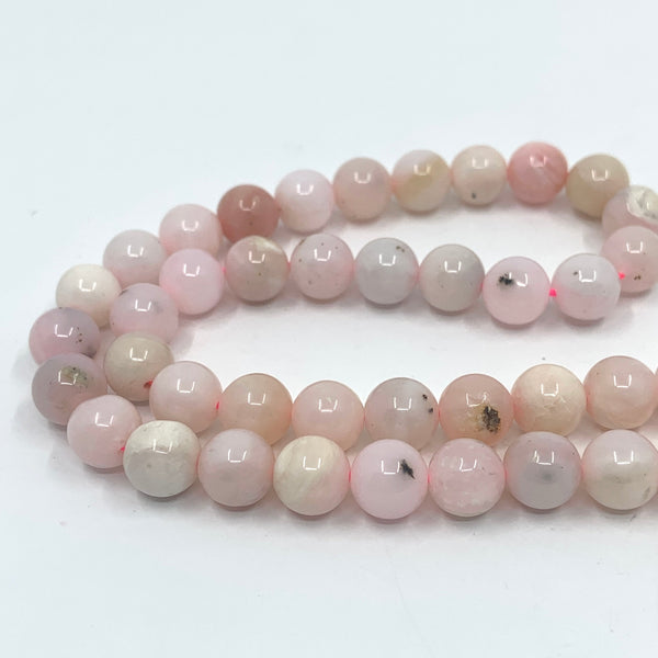 Pink opal beads in 8mm size