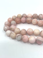 Smooth Round Pink Opal beads 
