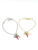 Cornicello Cross Heart bracelet