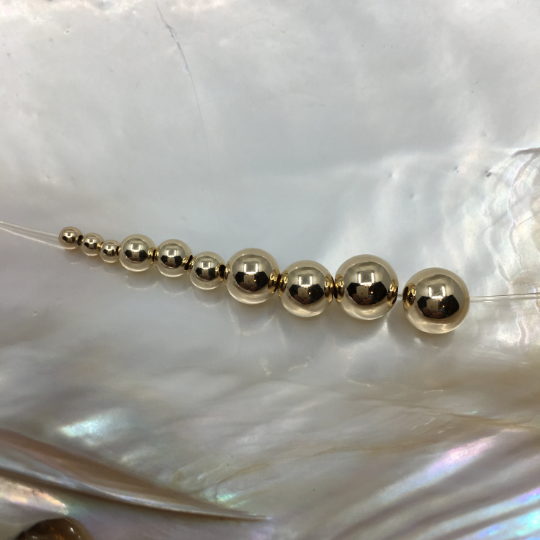 4mm gold filled beads, 2mm hole