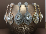 Crystal Victorian Teardrop Earrings, Gold | Fashion Jewellery Outlet | Fashion Jewellery Outlet