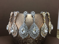 Crystal Victorian Teardrop Earrings, Gold | Fashion Jewellery Outlet | Fashion Jewellery Outlet