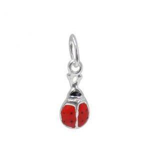 Sterling Silver Enamal Ladybug Charm | Fashion Jewellery Outlet | Fashion Jewellery Outlet