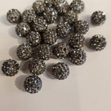 10mm Light Grey Shamballa Bead | Fashion Jewellery Outlet | Fashion Jewellery Outlet