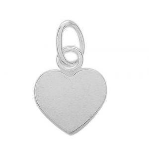 Sterling Silver Simple Heart Charm | Fashion Jewellery Outlet | Fashion Jewellery Outlet
